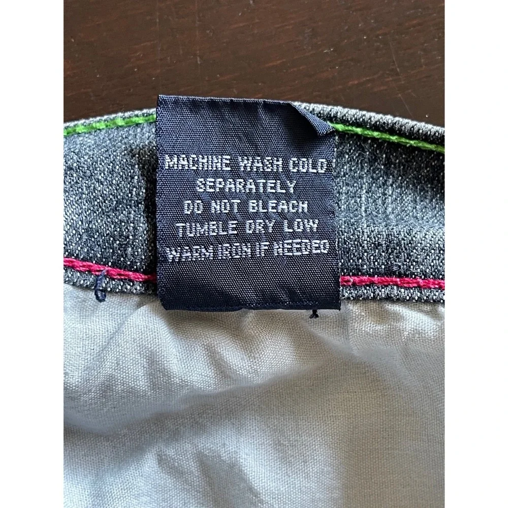 Ruff Ryders Y2K Womens Denim Long Shorts Side Tie Contrast Stitch Size 7/8‎ READ